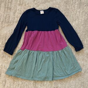 Hanna Andersson Navy, Pink, and Teal Kids Dress